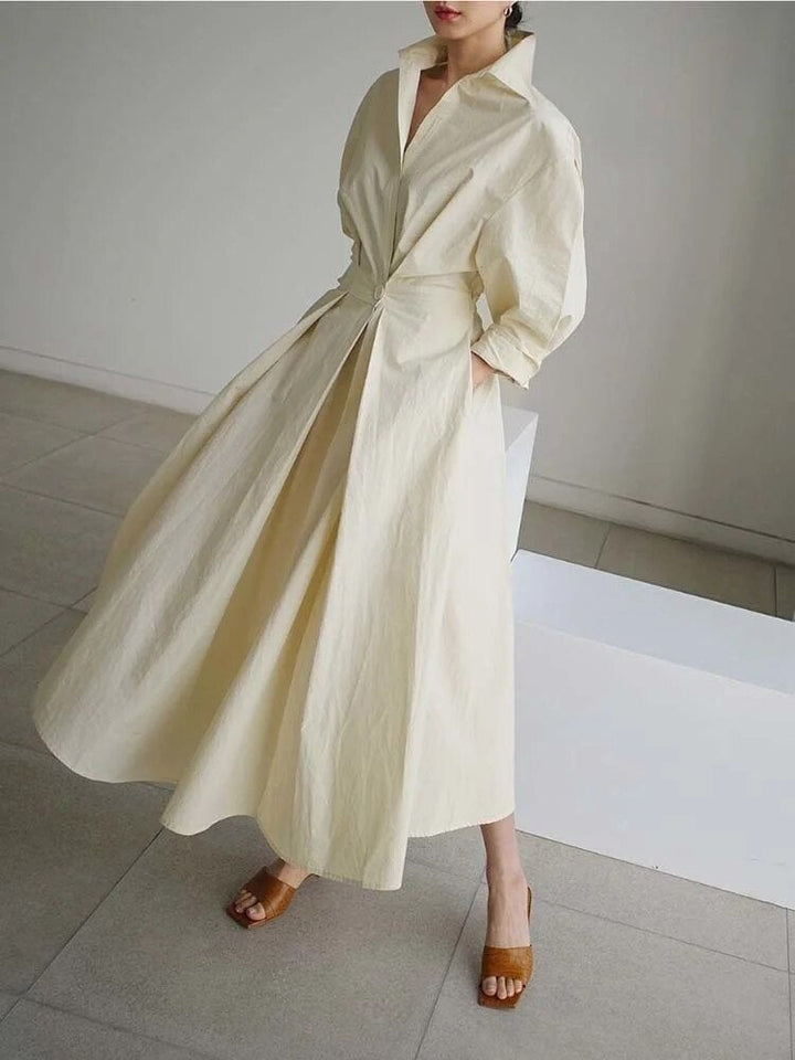 Levoire | Robe Maxi Attrayante & Élégante Beige