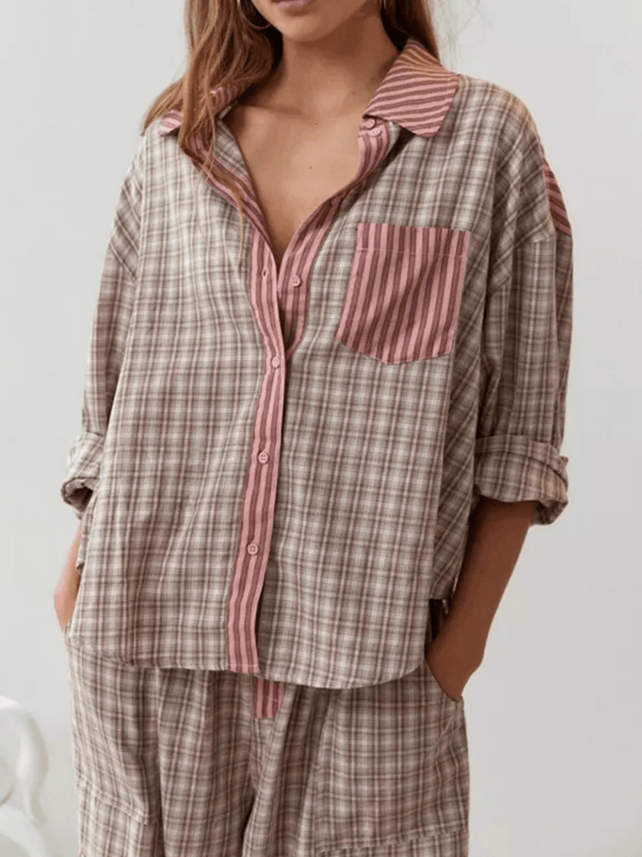 Levoire | Femmes Luxe Rétro Ensemble de Pyjama 2 Pièces pour Confort et Style