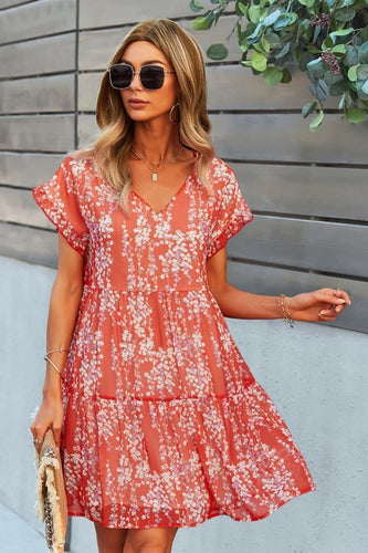Levoire | Robe avec décolleté en V et manches courtes