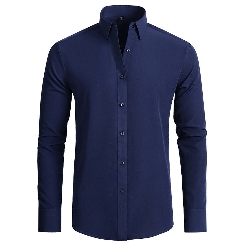 Levoire | Chemise pour hommes luxe anti-rides avec stretch confortable Marine