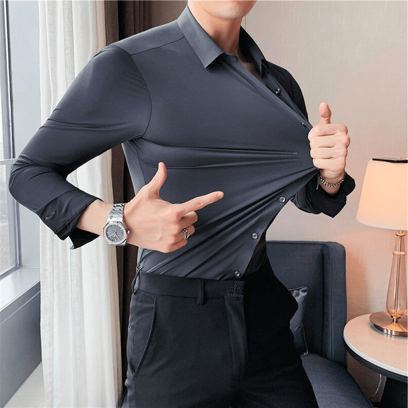 Levoire | Chemise pour hommes luxe anti-rides avec stretch confortable