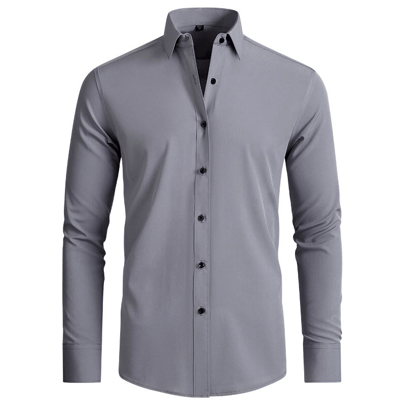 Levoire | Chemise pour hommes luxe anti-rides avec stretch confortable Gris