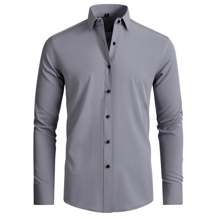 Levoire | Chemise pour hommes luxe anti-rides avec stretch confortable Gris