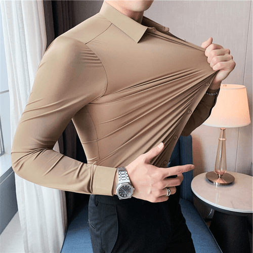 Levoire | Chemise pour hommes luxe anti-rides avec stretch confortable