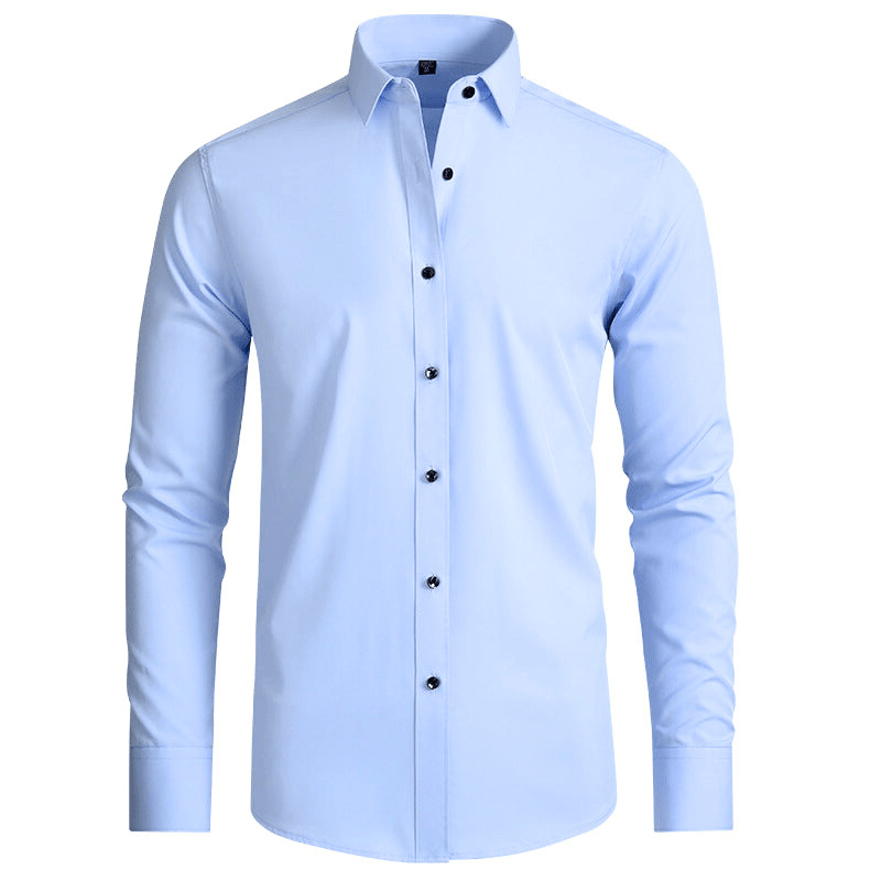 Levoire | Chemise pour hommes luxe anti-rides avec stretch confortable Bleu clair