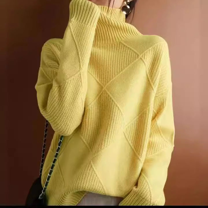 Levoire | Pull À Col Roulé Confortable JAUNE