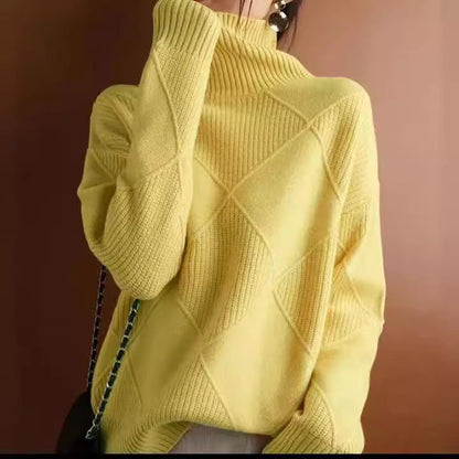 Levoire | Pull À Col Roulé Confortable JAUNE