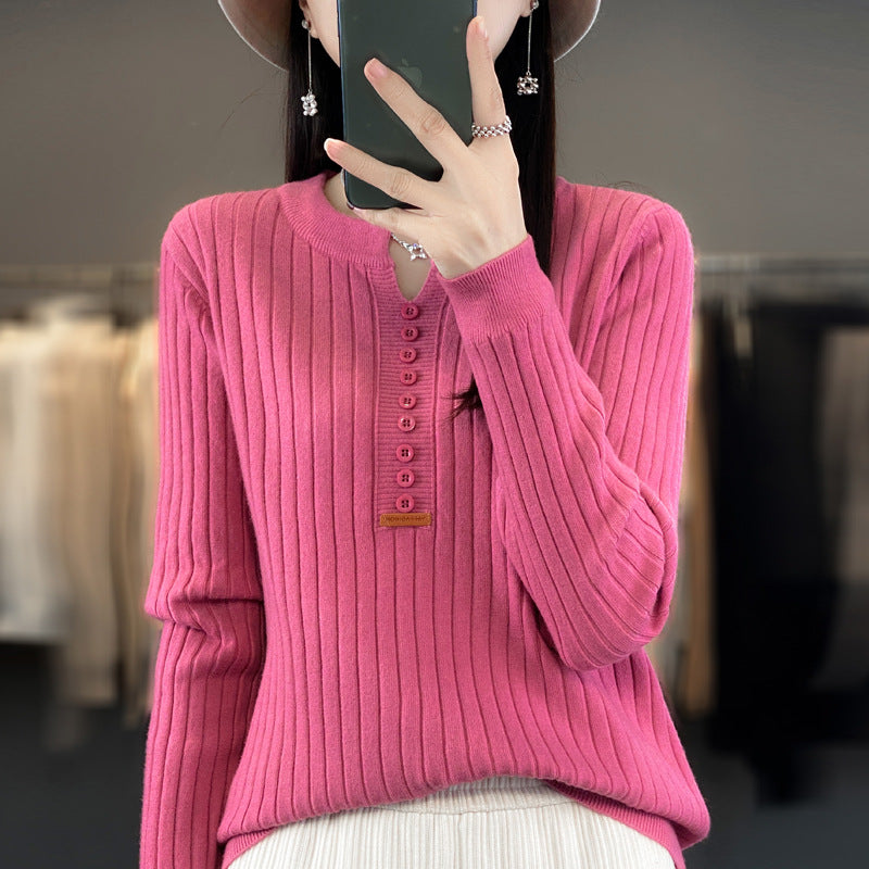 Levoire | Pull En Tricot Avec Décolleté En V Rosa