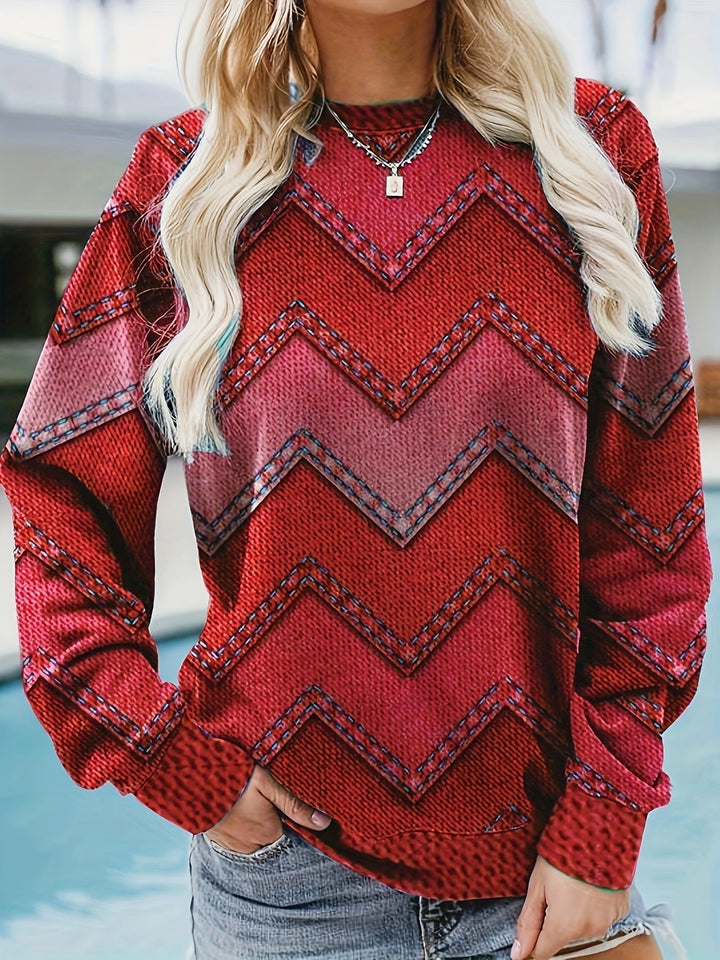 Levoire | Sweat-Shirt Géométrique Rot