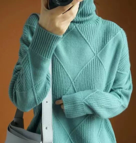 Levoire | Pull À Col Roulé Confortable Vert