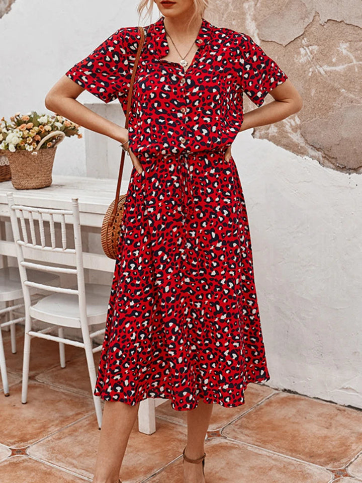 Levoire | Robe D'Été Midi Style Bohémien Rot