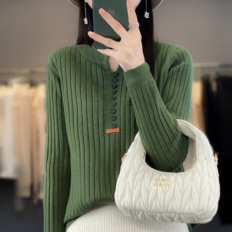 Levoire | Pull En Tricot Avec Décolleté En V Vert