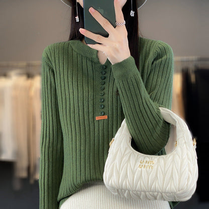 Levoire | Pull En Tricot Avec Décolleté En V Vert