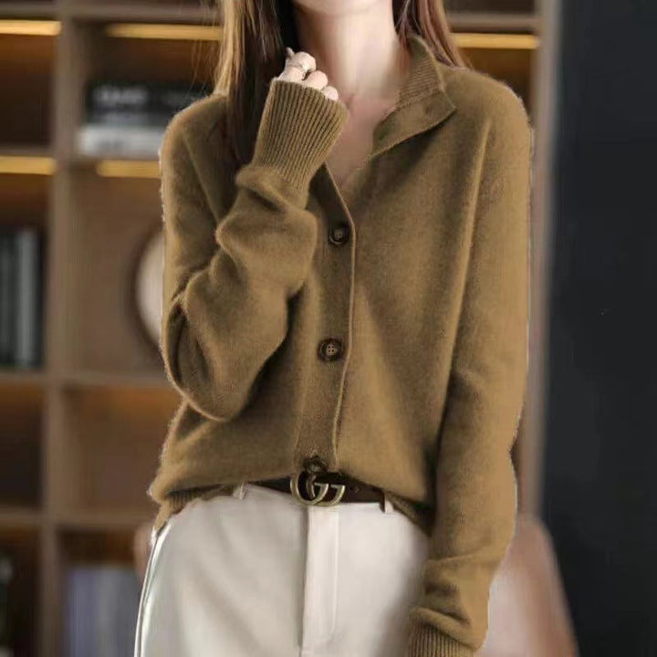 Levoire | Élégante, Confortable Et Douce Veste En Tricot Braun
