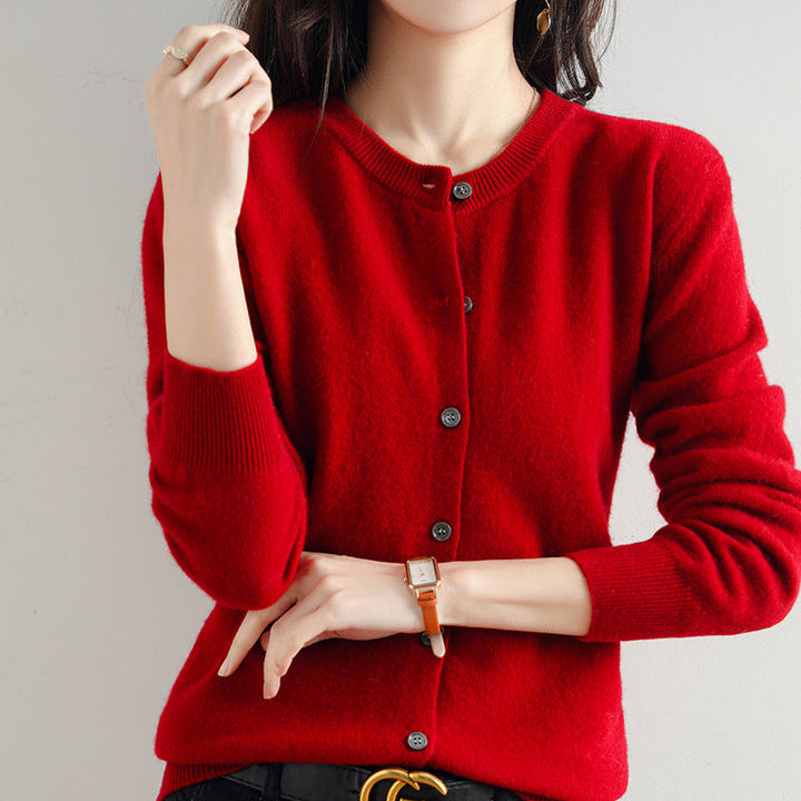 Levoire | Gilet En Tricot Douillet Avec Un Motif Délicat Rot