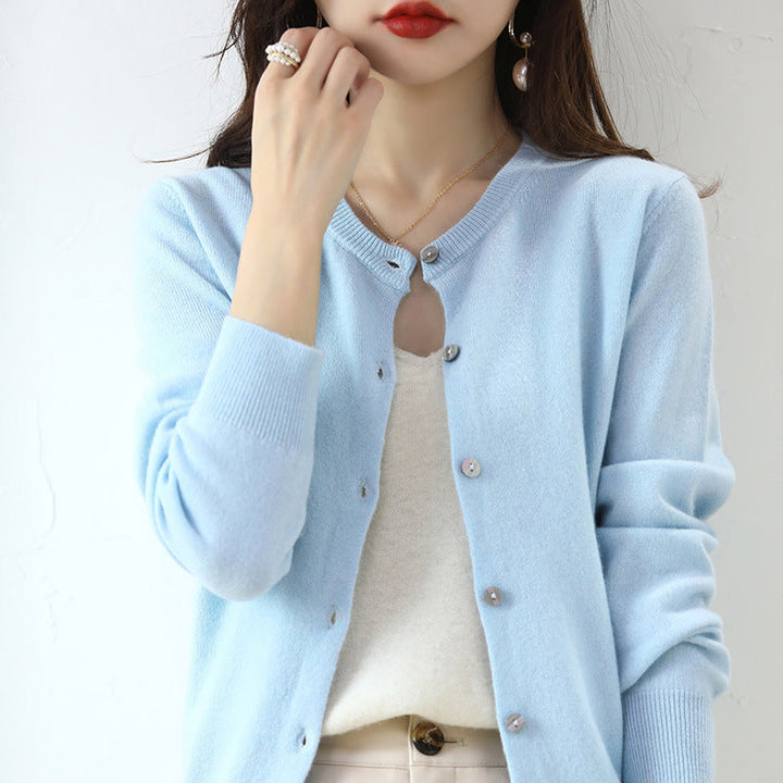 Levoire | Gilet En Tricot Douillet Avec Un Motif Délicat Bleu clair