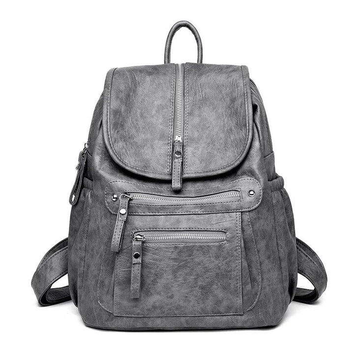 Levoire | Sac à dos en cuir confortable et léger pour femmes Gris