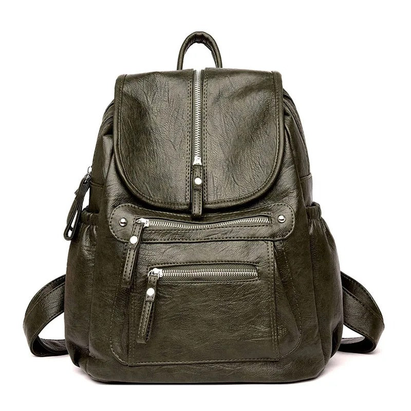 Levoire | Sac à dos en cuir confortable et léger pour femmes Vert