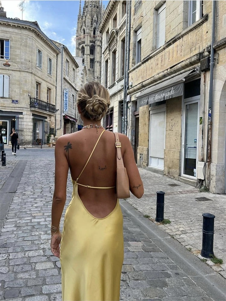 Levoire | Robe Midi Élégante Jaune