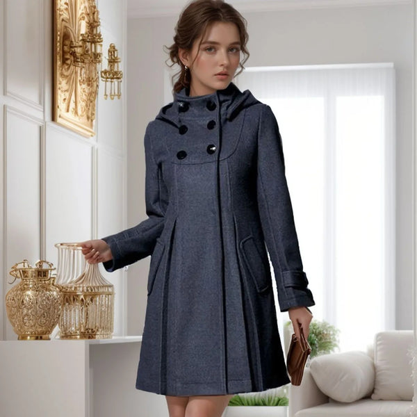 Levoire | Sweat À Capuche Mi-Long Confortable Avec Poches Latérales Gris foncé