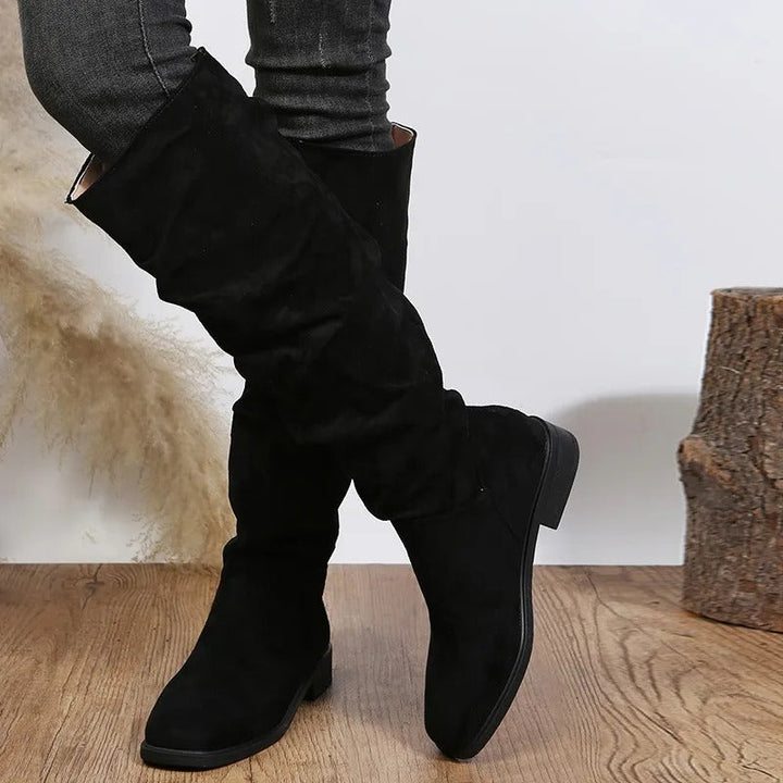 Levoire | Bottes Mi-Hautes Classiques À Bout Rond Pour Femmes