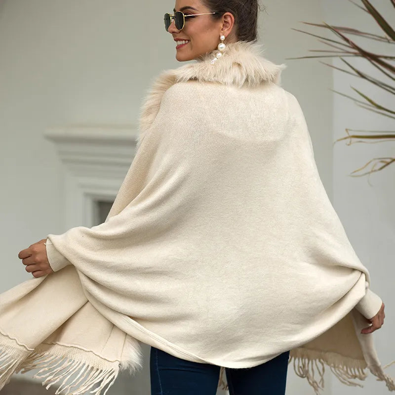Levoire | Poncho En Fourrure À Manches Longues Confortable