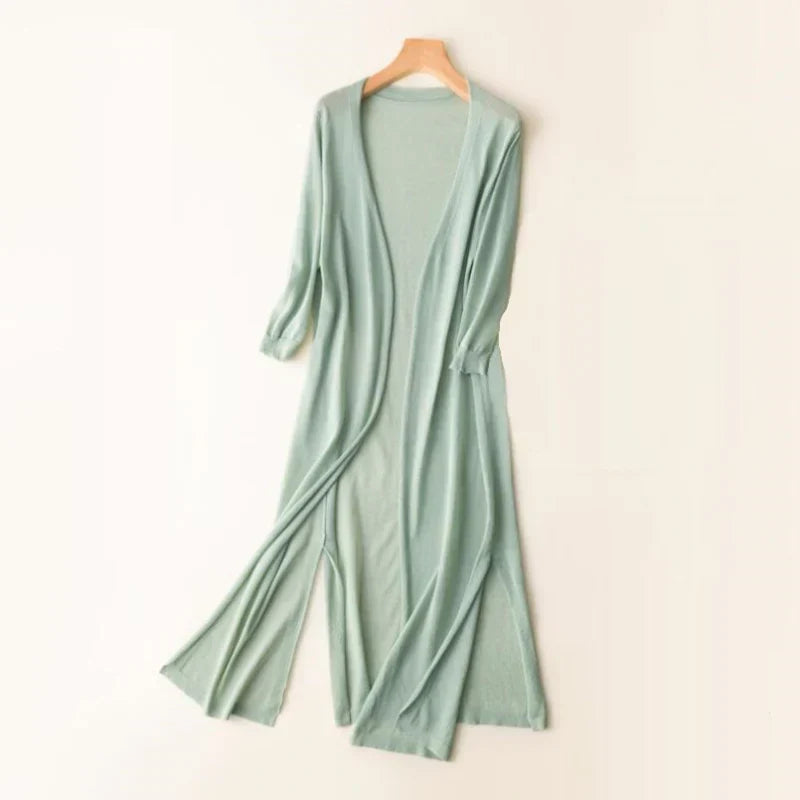 Levoire | Long Pull En Tricot Veste Vert