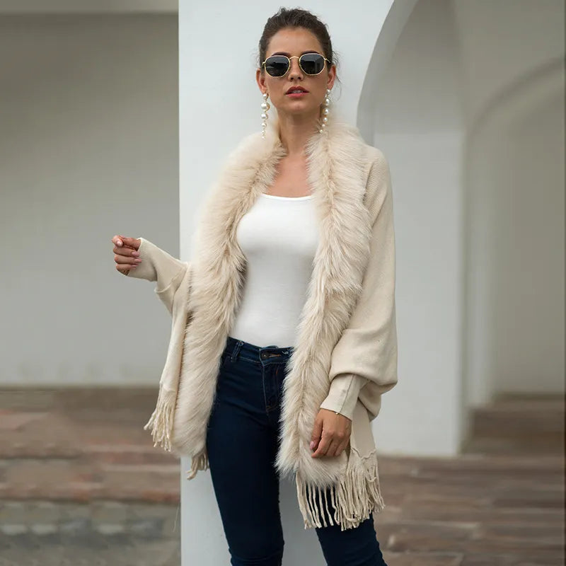 Levoire | Poncho En Fourrure À Manches Longues Confortable