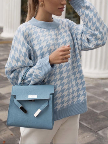 Levoire | Pull À Carreaux Bleu/Blanc