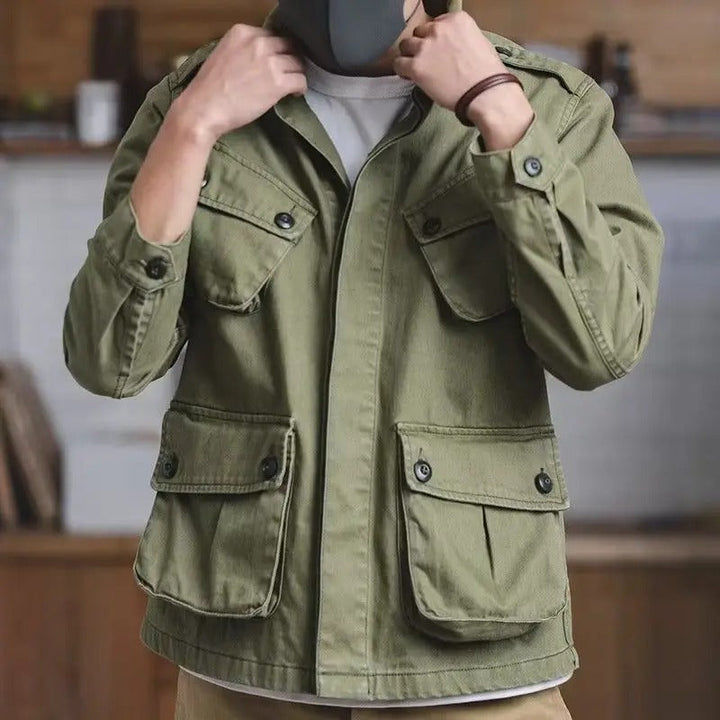 Levoire | Veste Militaire Verte Décontractée Multifonction Pour Hommes