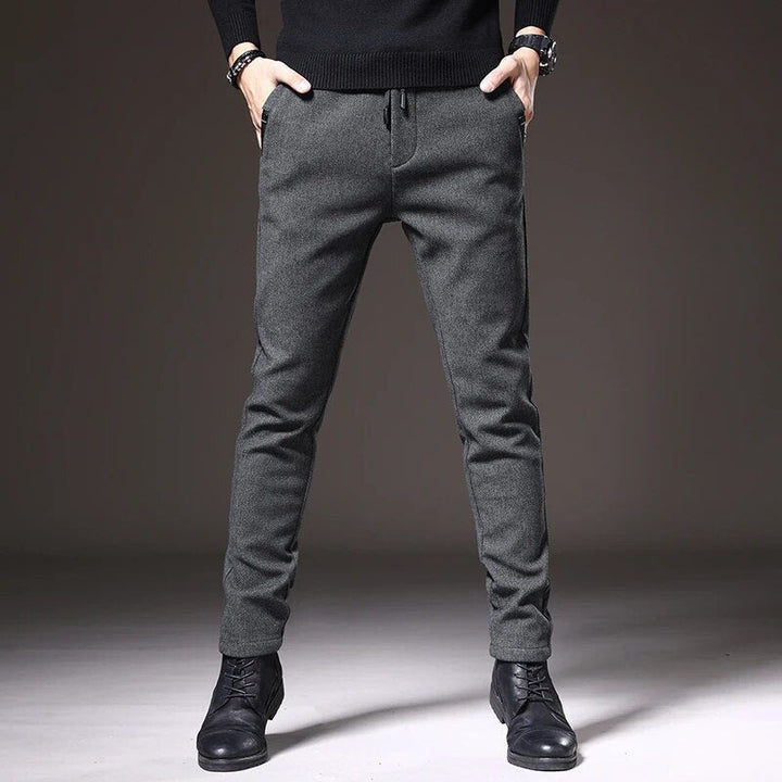 Levoire | Pantalons D'Automne Élégants En Tissu Brossé Pour Hommes Gris