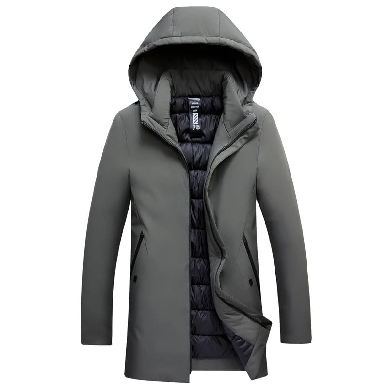 Levoire | Doudoune D'Hiver Élégante Avec Capuche Gris