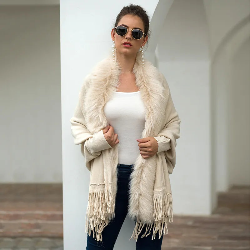 Levoire | Poncho En Fourrure À Manches Longues Confortable