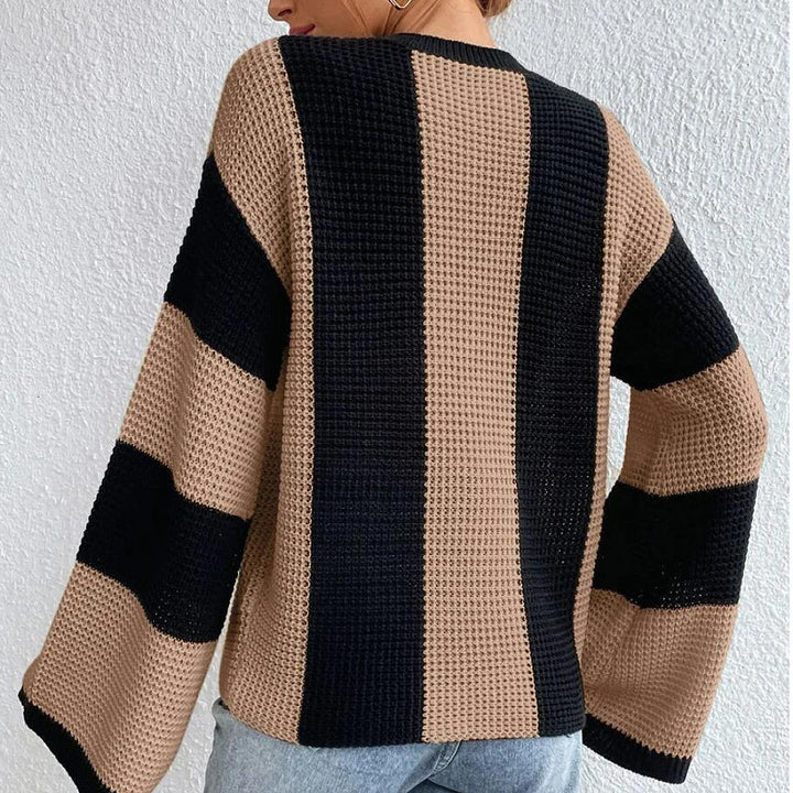 Levoire | Pull Avec Des Rayures Brunes/Noires
