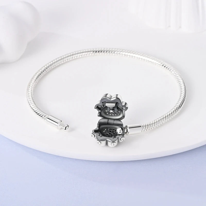 Levoire | Bracelet En Argent Sterling Rose 925 Pavé Griffe De Chien