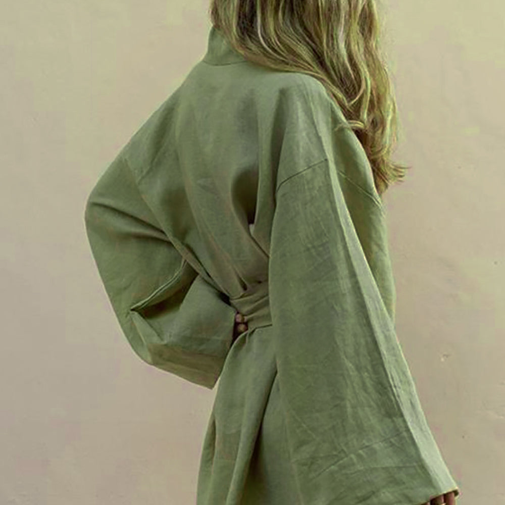 Levoire | Kimono-Robe Verte Pour Femmes Gina