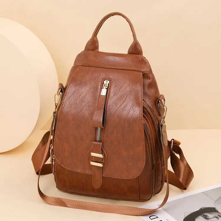 Levoire | Sac à dos en cuir rétro style Braun