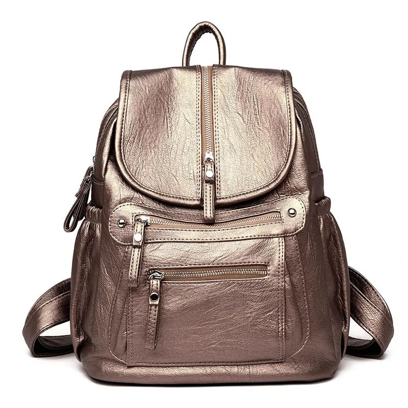 Levoire | Sac à dos en cuir confortable et léger pour femmes Rosa