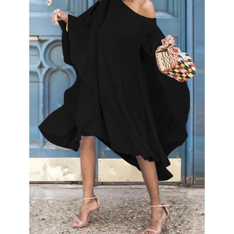 Levoire | ample bordeaux asymétrique une épaule NOIR