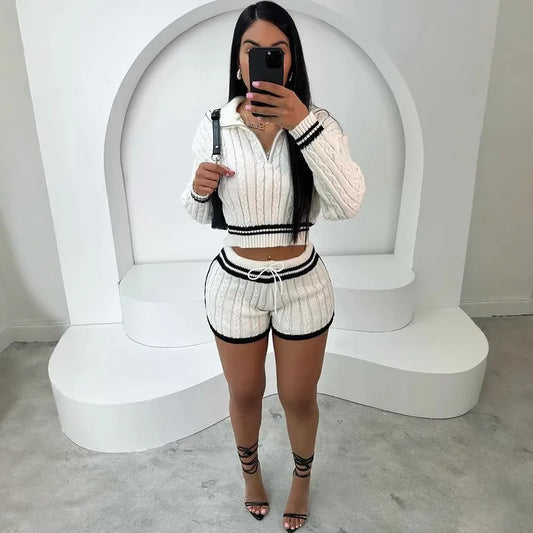 Levoire | chemise à manches longues et pantalon en tricot Blanc