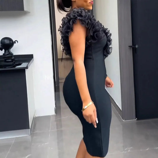 Levoire | robe ajustée mi-longue à encolure en V