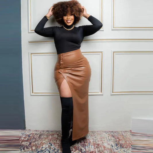 Levoire | Cuir synthétique Taille haute découpée ROUGE