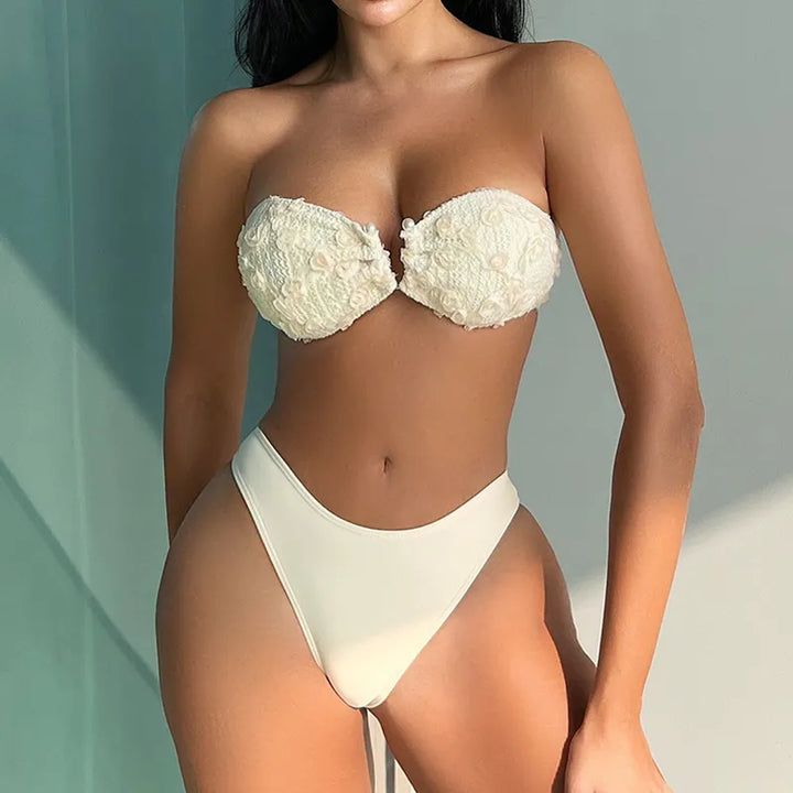 Levoire | De Bain Tops sans Moustache Bikini Push-Up BEIGE