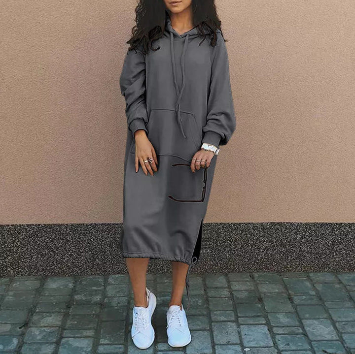 Levoire | sweat à capuche long, manches longues GRIS S