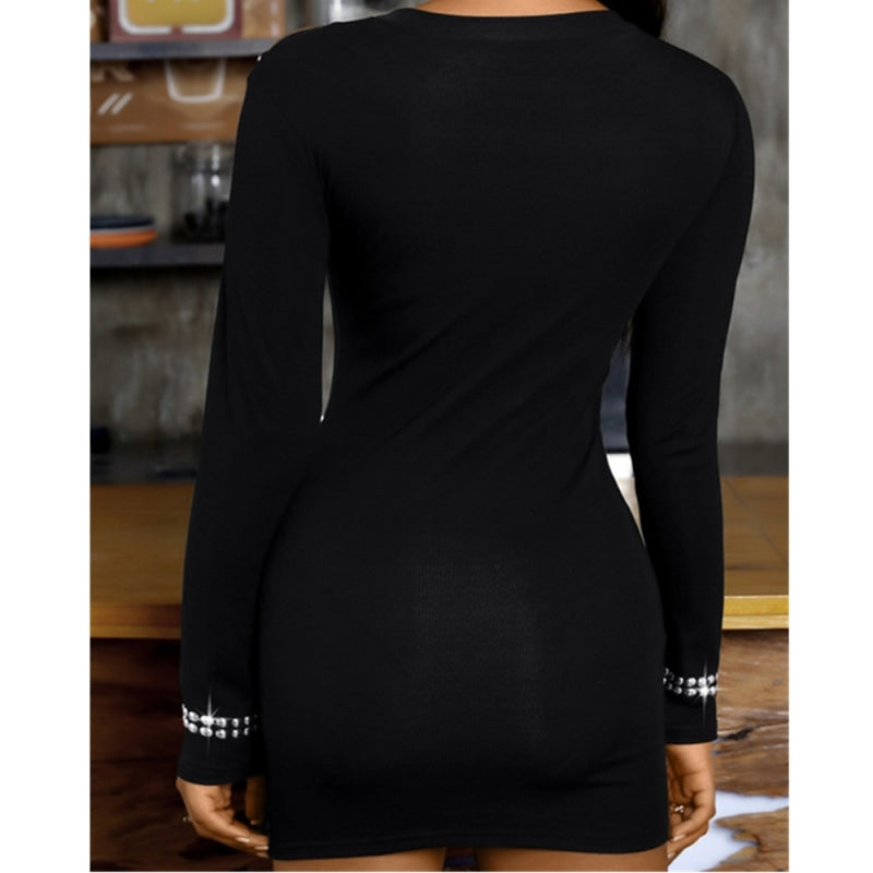 Levoire | manches longues courtes serrées motif strass