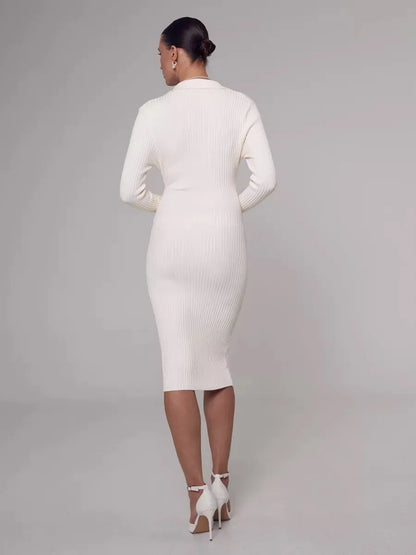 Levoire | V col top ajusté mi-long