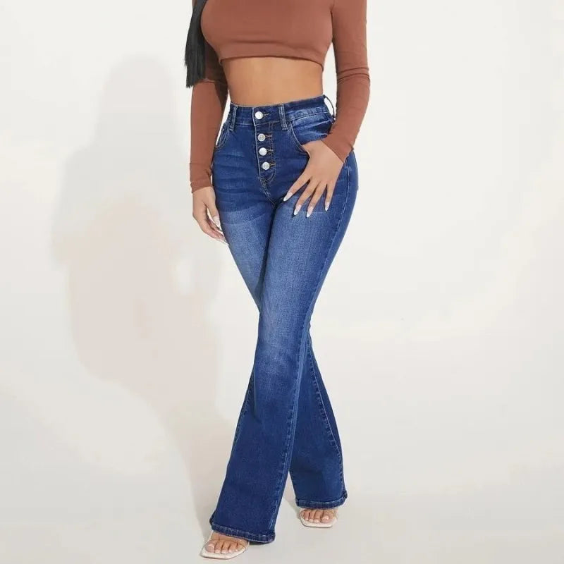 Levoire | Pantalon large extensible taille haute