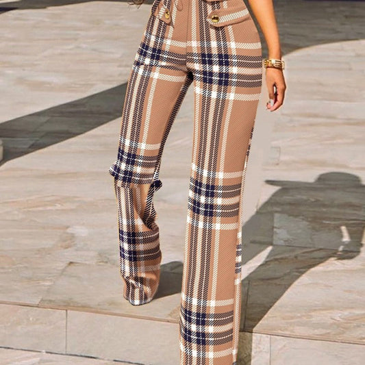 Levoire | Imprimé taille haute en coton KHAKI