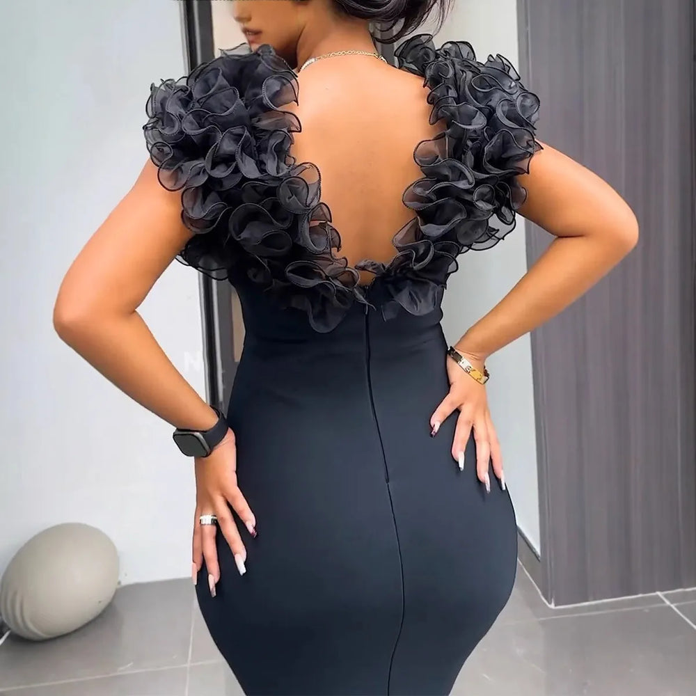 Levoire | robe ajustée mi-longue à encolure en V