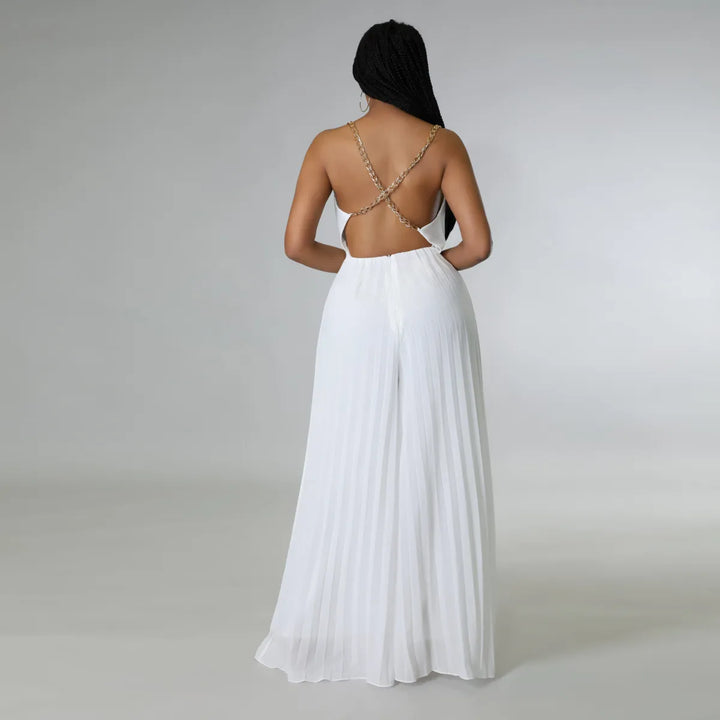 Levoire | pantalon à lacer en tissu avec un dos ouvert et des jambes larges plissées